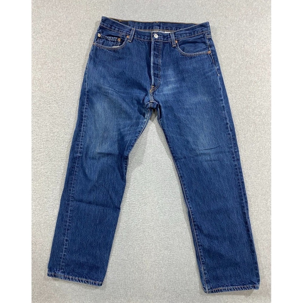 Y2K Levis 501 XX Straight Leg Jeans 36x32 (Fits 34x30) Dark Wash Button Fly